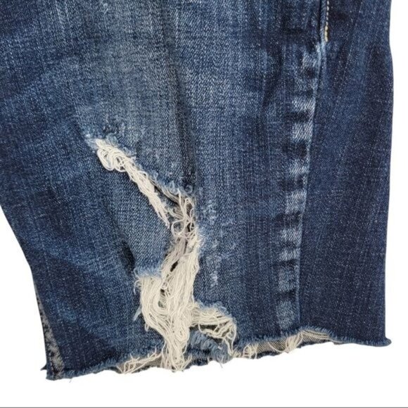 Kancan Womens 26 Distressed Skinny Jeans Cut Off Shorts High Rise - Picture 2 of 7